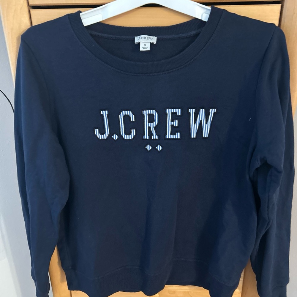 J.Crew Navy Sweatshirt, Pinstripe